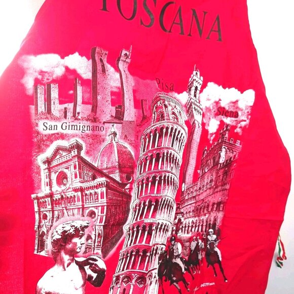 Other - Italian Kitchen Cooking Apron Graphic Print Toscana Made in Italy